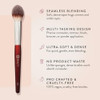 Bk Beauty 110 Large Concealer Brush Dense Tapered Under-Eye Concealer Brush For Quick Blending Full Coverage Finish No Product Absorption