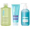 Bliss Radiant Renewal Kit: Micro Magic Exfoliating Scrub Disappearing Act Niacinamide Toner & Fab Foaming Cleanser - Vegan & Cruelty