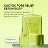 Dr.Melaxin Cactox Pore Relief Serum Soap Deep Cleansing Hydrating Facial Bar With Cactus Extract Panthenol & Hyaluronic Acid Elastic Foam Face Cleanser For Sensitive Skin