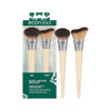 Ecotools Blush + Highlight Brush Duo Makeup Brushes For Liquid Cream & Powder Highlight & Blush Enhance Natural Skin Eco-Friendly Makeup Brush Set Synthetic Bristles 2 Piece Set