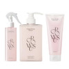 Growus 3-Step Repair Trio Damage Therapy Shampoo + Protein-Infused Cream Treatment + Spray-Type No-Wash Leave-In With Collagen & Heat Protection Koreanhair Routiine For Dry Frizzy Hair
