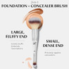 It Cosmetics Heavenly Luxe Complexion Perfection Brush 7 - Dual-Ended Premium Makeup Brush For Foundation Concealer & Contour Ultra-Soft Synthetic Fibers Airbrush Finish Pro-Hygienic Cruelty-