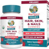 Maryruth's Hair Skin And Nail Vitamins Usda Organic 2500 Mcg Biotin Gummies With Vitamin C & Vitamin E Hair Growth Vitamins Skin Care Nail Growth Ages 14+ 60 Count