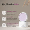 Midha Rice Cleansing Balm 3.38Fl.Oz/100Ml Deep Cleansing Moisturising Gentle Makeup Remover Balm To Oil Formula Daily Facial Wash Non-Irritating Cleanser Blackhead Cleansing Hydrating Vegan