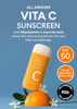 Missha All Around Vita C Sunscreen Spf 50/2.36 Fl Oz - Korean Sunscreen For Face With Vitamin C For Even Tone Lightweight Non-Sticky Sebum Control