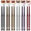 Noerrors 12Pcs Retractable Gel Eyeliner Set Black Brown Silver Grey Plum Purple Burgundy Waterproof Eye Liner Pencil For Older Women No Smudge Long Lasting Pigmented Matte&Metallic Creamy Eyeshadow