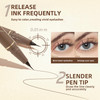 Noerrors 2 Colors Single Tip Lower Eyelash Pen Extra Fine Liquid Eyeliner Under Bottom Lash Eye Liner Pencil 0.01Mm Slender Tip Waterproof Longlasting Eye Makeup Pen Set(Black+Brown)