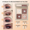 Noerrors Plum Light Burgundy Eyeshadow Quad Palette Nude Beige Brown Taupe Mauve Natural Velvet Matte Eyeshadow For Women Silky Fine Powder Lightweight Blendable Neutral Shimmer Eye Makeup Palette