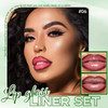 Noerrors 6Pcs Hydrating Tinted Lip Oil + Lip Liner Pencil Combo Sets Moisturizing Lip Kit With Lip Liner And Big Brush Head Gloss For Women Plumping Smooth Lip Care Long-Lasting Liquid Lipstick Pack