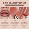Noerrors 3Pcs Lip Liner Tinted Lip Balm And Lip Gloss Combo Set Lip Kit With Brown Lip Pencil Moisturizing Nude Lipstick And High Shine Lip Glow Oil Hydrating Long Wear Plumping Lip Trio For Women