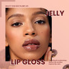 Noerrors Jelly Lip Glaze Moisturizing Tinted Lip Gloss Serum With Doughnut Applicator Nourishing Tinted Lip Oil For Plumping Pillowy Lip Makeup For Women Girl -Chocolate