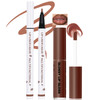 Noerrors 2Pcs Lip Stain Marker Liner Pen And Lip Gloss Lip Combo Set Brown Liquid Waterproof Long Lasting Lip Liner With Moisturizing Lightweight Lip Gloss For Plumping Big Lips High Glossy Makeup