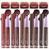 Noerrors 5Pcs 2 In 1 Velvet Matte Lip Liner And Lipstick Combo Dark Brown Chestnut Maroon Burgundy Plum Smooth Plump Lip Liner Set For Dark Skin High Pigmented Long Lasting Lip Shape Contour Pencil
