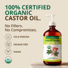 Rejuvenaturals Organic Castor Oil (16Oz Glass Bottle) + 100% Pure & Natural Vitamin E Oil (2Oz) Ultimate Hair Lash & Skin Repair Bundle Cold Pressed Hexane- Non-Gmo Deep Moisture Growth