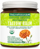 Rejuvenaturals Usda Organic Vitamin E Oil & Herbal Beef Tallow Balm Bundle 100% Natural Skin Repair & Deep Hydration For Face & Body Supports Radiant Youthful Healthy-Looking Skin 4Oz + 4Oz