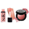 Saie Cheek Flush Duo - Dew Liquid Blush (.40 Oz Rosy) Supersuede Baked Powder Blush (.01 Oz Mia) - Layerable Skin-Nourishing Blushes For A Seamless Radiant Finish