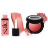 Saie Cheek Flush Duo - Dew Liquid Blush (.40 Oz Poppy) Supersuede Baked Powder Blush (.01 Oz Stella) - Layerable Skin-Nourishing Blushes For A Seamless Radiant Finish