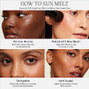 Saie Sun Melt Duo - The Big Brush - Soft Multi-Use Liquid + Cream Makeup Brush With Synthetic Bristles Bundled With Sun Melt Bronzer In Light Bronze - Buildable Cream Contour Velvet Finish (1 Oz)