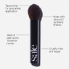 Saie Face Powder Duo Light - The Fluffy Brush Soft Multi-Use Targeted Powder Brush With Tapered Tip & Airset Radiant Loose Setting Powder Translucent (0.14 Oz) - Vegan Cruelty-Fee