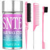 Samnyte Hair Wax Stick Slick Back Hair Brush Set - Controls Frizz For Women & Kids - Smooths Flyaways Creates Sleek Ponytails Buns & Defined Edges - Styling Accessories For Teen Girls Gifts Trendy Stuff