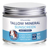 Stilip Organic Beef Tallow Sunscreen-Spf 50 With Zinc OxideNon-Toxic 2-In-1 Moisturizer & Mineral Sunblock Reef Safe Chemical-FreeLightweight Clean Formula For Sensitive Skin Natural Sunscreen