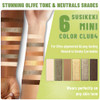 Susikeki 2Pcs 6 Colors Mini Eyeshadow Palette Makeup Set Neutral Nude Eye Shadow Olive-Colored Tone & Brown Matte Shimmer Make Up Pallet With Mirror Highly Pigmented Travel Size Kit