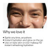The Inkey List Hydro-Surge Dewy Face Mist 2.6 Fl Oz Hydration Boosting Spray Fragrance- & Alcohol- Gentle Formula For Sensitive Skin On-The-Go Application Vegan Friendly