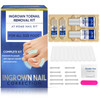 Topicy Ingrown Toenail Treatment-Patch(10Pcs) Ingrown Toenail Corrector(Titanium Alloy) Ingrown Toenail Removal Kit Cuttable Applicable For Any Nail Size Nail Repair For Finger And Foot Reusable
