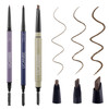 Ucanbe 3 Pcs Eyebrow Pencils For Women Brow Pencil Included 3 Types Of Tips - Shapes Defines Fills Dual-Sided Long-Lasting Brow Makeup Light Brown