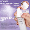 Ucanbe Dewy Setting Spray For Makeup Long Lasting Hydrating Make Up Finishing Spray For Face Micro-Fine Mist Fixing Spray For Dewy Glow Finish Lightweight & Waterproof For Up To 16 Hours Wear