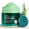 Voeruy Scalp Scrub Rosemary Scalp Exfoliator Scrub Shampoo 2-In-1 Scalp Treatment With Mint Oil Hair Treatment To Clarify And Remove Build Up With Silicone Scalp Massager 10.6Oz/300G