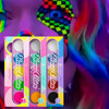 Young Vision 2-Pack Water-Activated Face & Body Paint Palette Set Neon Fluorescent Glow Under Uv And Blacklight Fx Makeup For Face Painting Blacklight Glow Eyeliner And Body Art