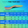 iFitna Plantar Fasciitis Relief Orthopedic Shoe Insole Metatarsal Pain Flat Feet Arch Support Insert Men&Women Standing All Day - 127G1-green blue - EU(43-44)-280MM
