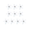 ADORNISH 10Pcs Mini White Rhinestone Flower Hair Clips Decorative Wedding Bridal Hair Barrettes and Pins for Girls Women (WHITE)