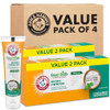 Arm & Hammer Essentials Whiten & Strengthen Fluoride Toothpaste-4 Pack Of 4.3Oz Tubes Fresh Mint- 100 Natural Baking Soda- Fluoride Toothpaste