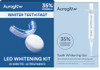 Auraglow Teeth Whitening Kit With Led Light & 35 Carbamide Peroxide Teeth Whitening Gel Refill Pack 50 Whitening Treatments Whiten Up To 10 Shades