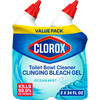 Clorox Toilet Bowl Cleaner Clinging Bleach Gel Ocean Mist 24 Fl Oz Pack Of 2 (Package May Vary)