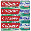 Colgate Max Fresh Whitening Toothpaste With Breath Strips Clean Mint 6 Ounce Tube 4 Pack