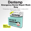 Dentemp Recap-It Cap And Crown Repair Dental Kit - Fast Acting Formula Dental Cement For Loose Caps (Value Pack Of 3) - Temporary Cement For Crown And Bridge