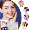 Dermfree Wart Treatment Patches With 1 Salicylic Acid Thin Waterproof Hydrocolloid Stickers For Hands & Feet Discreet Protective Covers 144 Count
