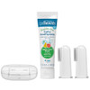 Dr. Brown'S 100 Silicone Baby Finger Toothbrush And Toothpaste Set 2-Pack Toothbrush With Storage Case Fluoride-Free Apple Pear Toddler Toothpaste