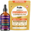 Drops Of Nature Ashwagandha & Saffron Liquid Drops Supplement (Mixed Berry 60Ml) & Pella Nutrition Mushroom Coffee With Lion'S Mane (Low-Caffeine 60 Cups) Vegan Non-Gmo Focus & Mood Balance