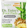 Entrefeet Dr. Entre'S Foot Pads Lemon & Ginger To Feel Better Sleep Better & Relieve Stress Foot Patches 70 Pack