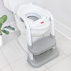 Fisher-Price Potty Training Seat With Step Stool Ladder 2-In-1 Potty Training Toilet For Toddlers With Splash Guard Anti-Slip Pads Cushioned Seat (Gray)