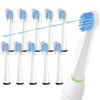 Fregum Replacement Brush Heads For All Waterpik Sonic Fusion Models Black (10 Count (Pack Of 1) White)