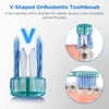 Fregum V A Shaped Orthodontic Toothbrush For Braces & End Tuft Toothbrush For Orthodontic