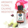 Garden Of Life Essential Oil Geranium 0.5 Fl Oz (15 Ml) 100 Usda Organic & Pure Clean Undiluted & Non-Gmo For Diffuser Aromatherapy Meditation - Balance Relaxation Calming Floral Aromatic