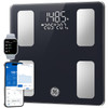 Ge Smart Scale For Body Weight Bmi Body Fat Digital Bathroom Scales 13 Body Composition Monitor Health Analyzer For Home Gym Bluetooth App Sync Accurate 400Lb Weighing Black 11Inch