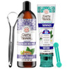 Gurunanda Natural Glow Oral Care Bundle - Sesame Mint Oil Pulling Mouthwash & Hydroxyapatite Toothpaste With Neem For Fresh Breath & Whiter Smiles
