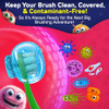 Gurunanda Kids Toothbrush Protector Ventilated Brush Pod Clip-On Cover To Fit Most Kids Toothbrushes Natural Essential Oil Vapor Wick Colors May Vary 1 Count
